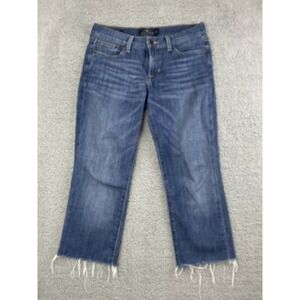 Lucky Brand Jeans Womens Size 2/26 R Sweet Straight Medium Wash Cropped Raw Hem